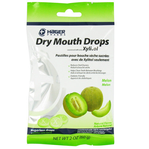 Miradent Xylitol Dry Mouth Sugar Free Drops, Melon - 26 Drops